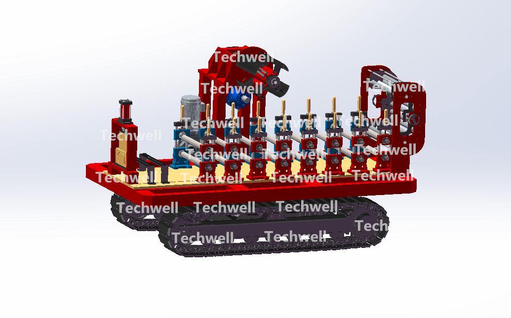 mobile greenhouse growing gutter machine