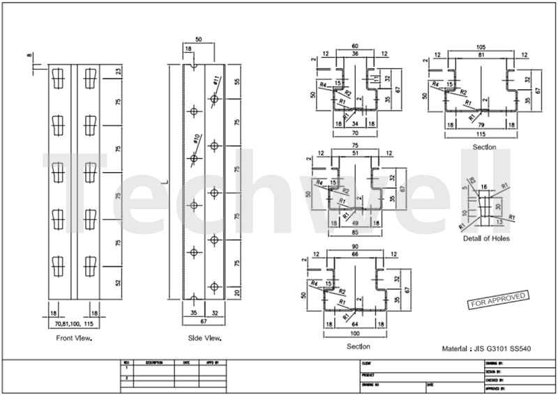 upright profile roll forming machine